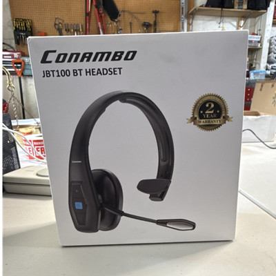 Conambo JBT100 BT Bluetooth Headset Noise Cancellation Headband Built-in Mic