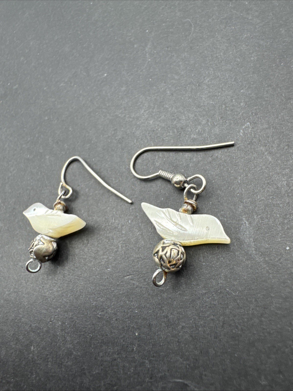 Native Inspired Dangle Drop MOP Bird 1” Earrings … - image 8