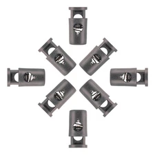 Cord Barrel Locks With Head Black Plastic, 100 Pack