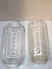 Vintage Anchor Hocking Wexford Pressed Glass Butter Dish With Lid