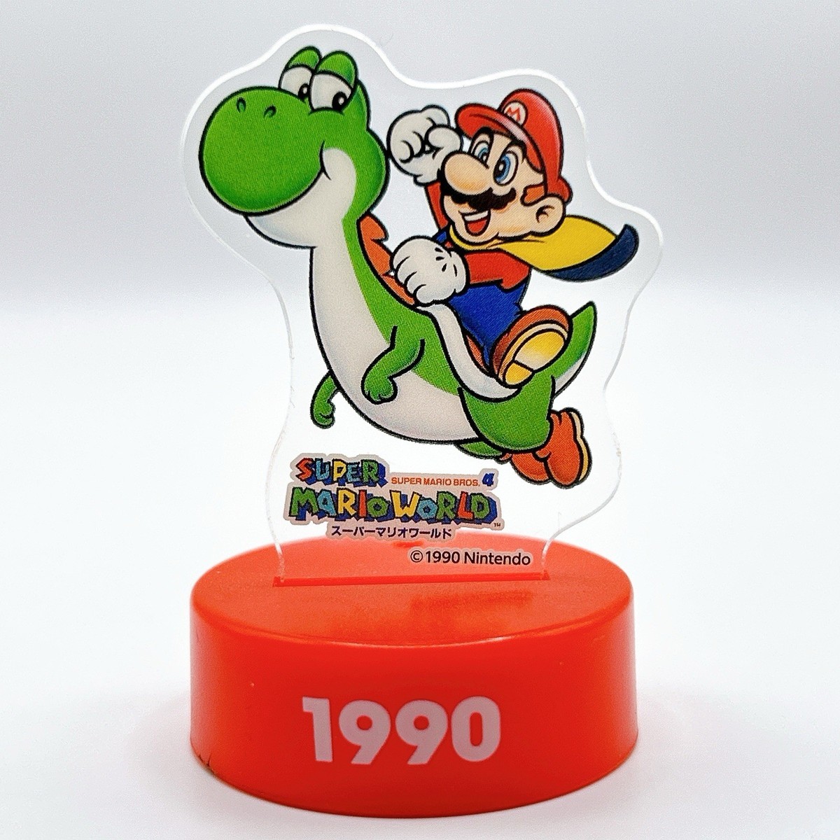 Super Mario World Acrylic Stand Mario Yoshi Nintendo 1990 Japan F