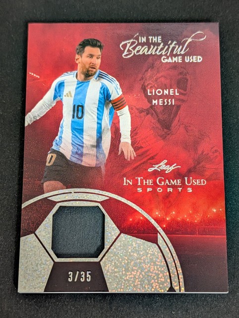 In the Game Used Sports - In the Beautiful Game Used Lionel Messi Blue Holo /35