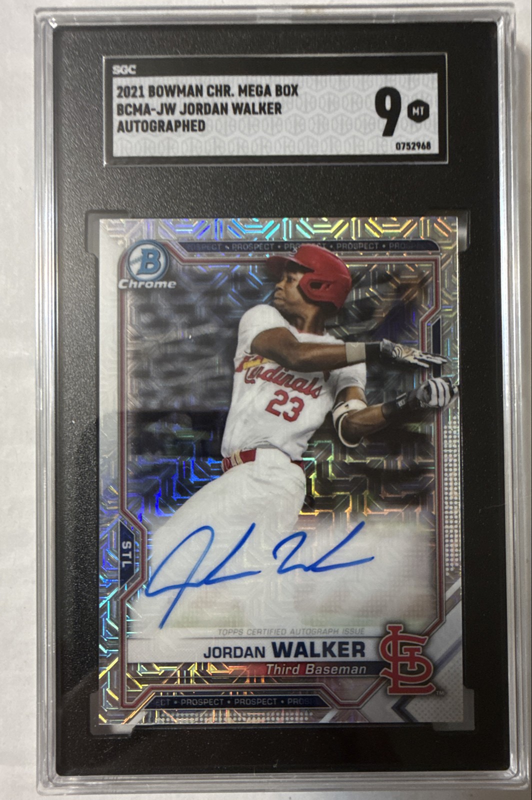 2021 Bowman Chrome - Mega Box Chrome Mojo Autographs Jordan Walker #BCMA-JW