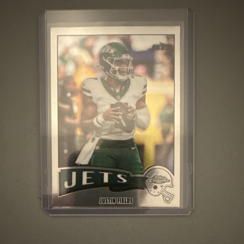 2025 Topps Chrome Justin Fields New York Jets Football   2025 #1975-26