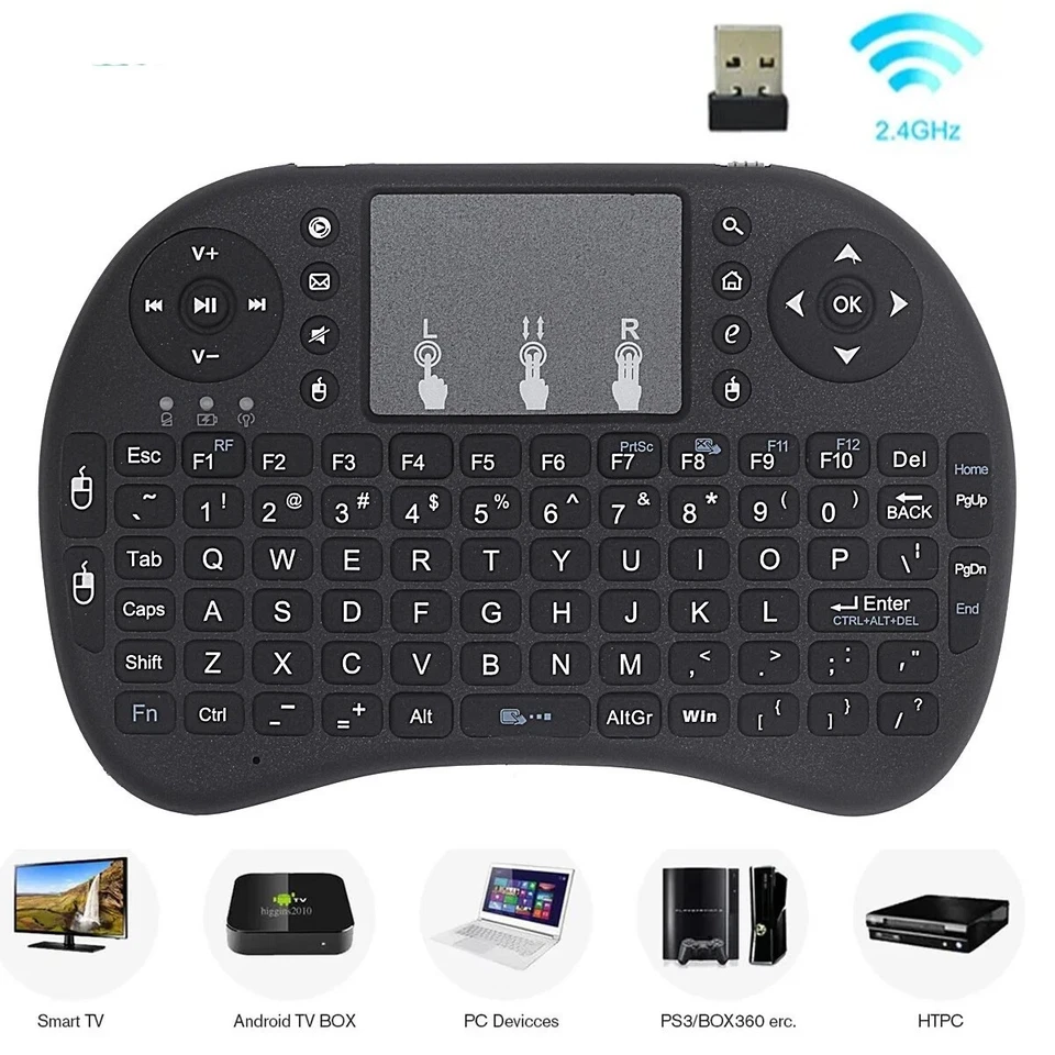 2.4GHz Wireless Mini Keyboard w/ Touchpad Mouse COMBO for Smart TV BOX #TXNIB05 - Image 2 of 4