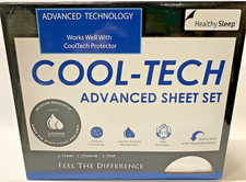 NEW Healthy Sleep  Twin Cool-Tech Advanced Sheet Set  White Twin Bed Sheets