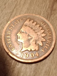 1904 Indian Head Cent Penny   "Actual Coin Pictured"