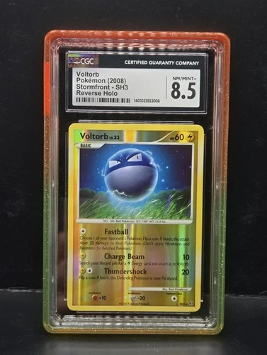 CGC 8.5 NM/MINT+ Voltorb SH3 Reverse Holo Stormfront Pokemon Card