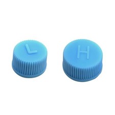Car A/C Valve Core Caps, R134a Air Conditioning System Repairing Seal Kit, 2PCS