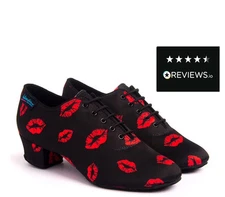 New IDS Practice Ballroom Dance Shoe “Heather” Split Sole -Lipstick Uk Size 5