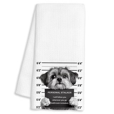 Funny Shih Tzu Kitchen Towels, Shih Tzu Gifts for Women, Black and White Dog ...