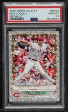 2022 Topps Holiday Mega Box Metallic Nick Lodolo #HW24 PSA 10 GEM MT 0e2x