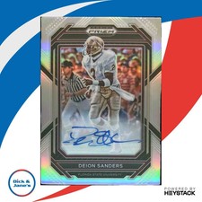 2023 Panini Prizm Draft Picks Deion Sanders Prizms Silver Auto #28 Seminoles
