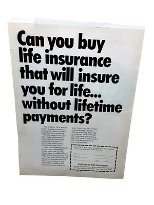 Vintage 1972 Life Insurance Institute Ad Financial 70s Print