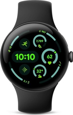 Google Pixel Watch 3 45mm 4G Matte Black Sportarmband Obsidian GA05773-DE