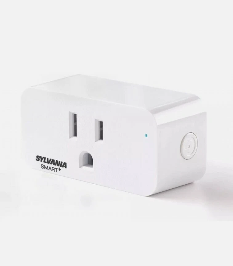 4 UNIDADES Blancas - Enchufe Inteligente SYLVANIA Wifi, Control por Voz, Compatible con Alexa Foto 2 de 4