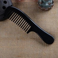 High Quatity Natural Black Buffalo Horn Comb Wide Toothed Hair Comb Anti-static