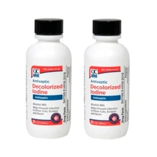 2 Pack Quality Choice Iodine Decolorized 2oz Each