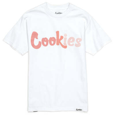 NWT Berner Cookies Clothing SF Forum Logo 3 White/Peach Tee