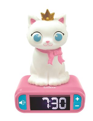 Lexibook - Kitten Digital Alarm Clock for Kids with Night Light Snooze Childr...