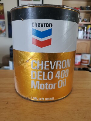 Vintage Chevron Delo 400 Motor Oil Can