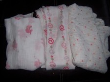Aden Anaise baby blankets lot dots, swirls elephants