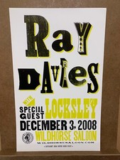 Ray Davies w/ Locksley 2008 Wildhorse Saloon official HATCH SHOW PRINT POSTER