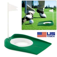 Practice Putting Cup for Golf with Adjustable Hole and Flag Indoor outdoor NEW