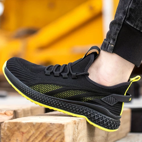 Men's Work Safety Shoes Steel Toe Breathable Industrial Construction Sneakers - Picture 7 of 12