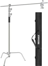 NEEWER 10Ft Light C-Stand& 4Ft Extension Boom Arm 2 Pieces Grip Head&Carry Bag