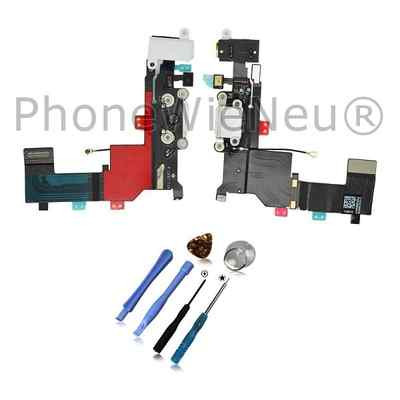 ORIGINAL iPhone 5S weiß Dock Connector USB Audio Jack Mikrofon Antenne Flex Lade