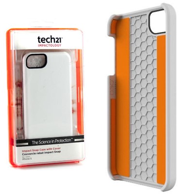 Tech21 D30 Impact Hard Back Druckknopflasche Abdeckung iPhone SE weiß T21-1811 Neu