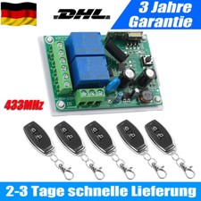 433MHz Funk Universal Garagentor Handsender 5X Fernbedienung & Empfänger AC220V