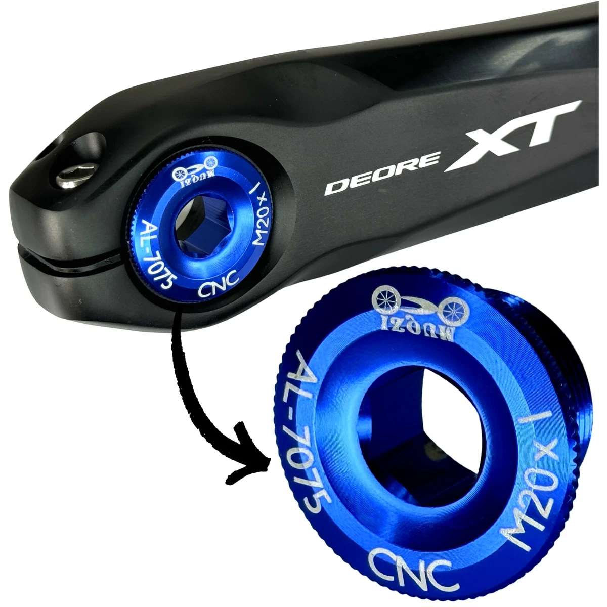 Pièces de vélo rétro - bras de manivelle droit Shimano Deore