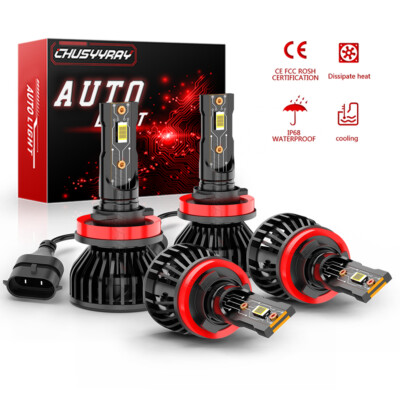 H11 H8 H9 100W 12000LM LED Headlight Kit Low Beam Bulbs 6000K