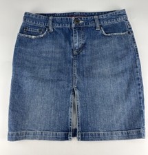 American Eagle Cotton Denim Pencil Skirt With Slit Women's Size 6 Vintage Y2K