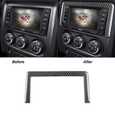 For Dodge Challenger Carbon Fiber Interior Radio Console Frame Cover Trim