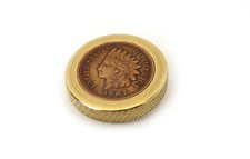 The FlatTop - Brass Indian EDC Spinning Top - Handmade in the USA