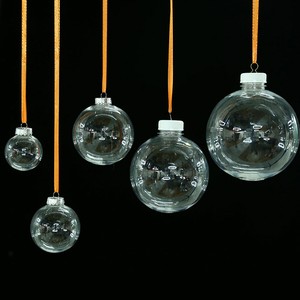 Détails Sur 6 15 Cm Clair à Remplir Bille Plastique Boules Arbre De Noël Transparent Ornement Afficher Le Titre Dorigine