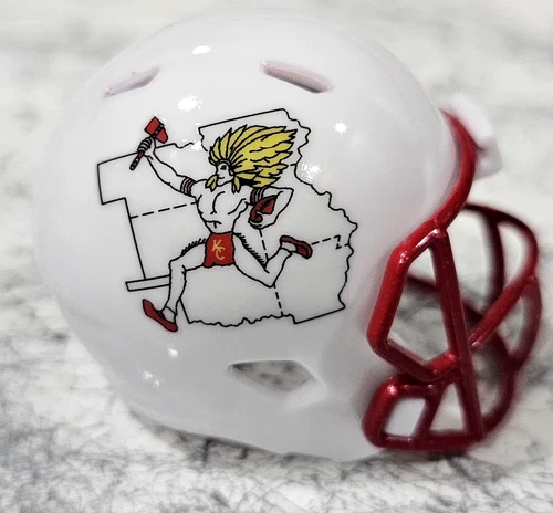 Custom Kansas City Chiefs throwback concept pocket pro football helmet