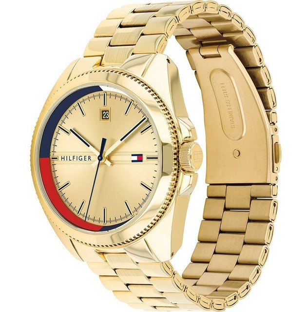 tommy hilfiger gold plated watch