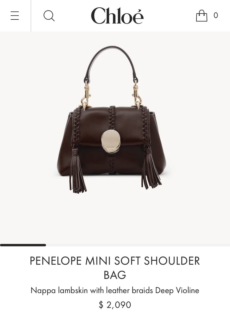 Chloe Penelope Mini Soft Shoulder Bag in Deep Violine
