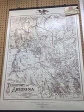 1880 Official Map of the Territory of Arizona Reproduction Wall Map/Poster