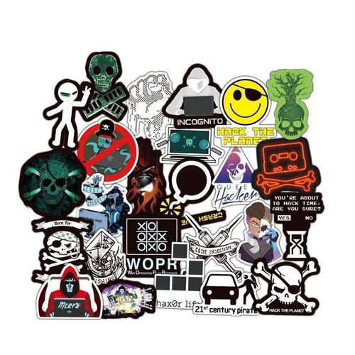 ⭐50 Stück Darkweb Hacker style IT Style Stickerbomb Aufkleber Laptop Sticker Set - Picture 2 of 6