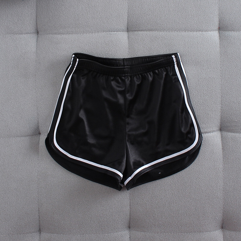 Women Shiny Satin Sports Shorts Silky Hot Pants Outdoor