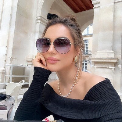 BIG  ''TALON'' OVERSIZED Women Sunglasses GUN Metal Clamps PILOT Shadz Glasses