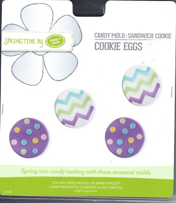 Make n' Mold Easter Cookie Candy Mold, Eggs, Happy Easter