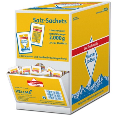 (7,35 /1kg) Bad Reichenhaller Marken Jodsalz, Speise-Salz 2000 Portionen