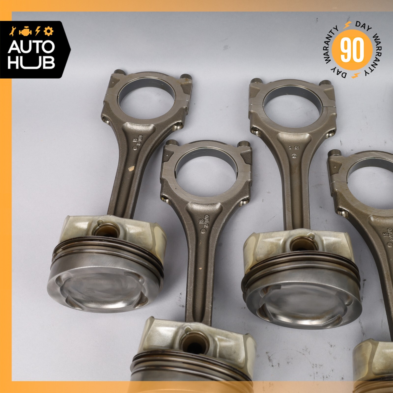 03-13 Bentley Continental GTC GT 6.0L Engine Motor Piston Connecting Rod Set 59k