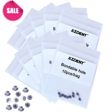 100piezas Botones linguales redondos ortodoncia Denal hueco perforado agujeros